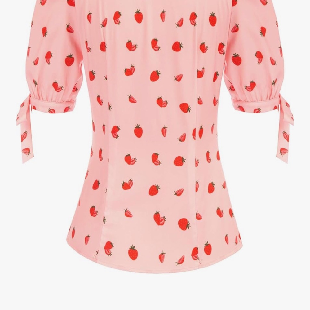 Strawberry 🍓 Pink Puff Sleeves top - Picture 3 of 7